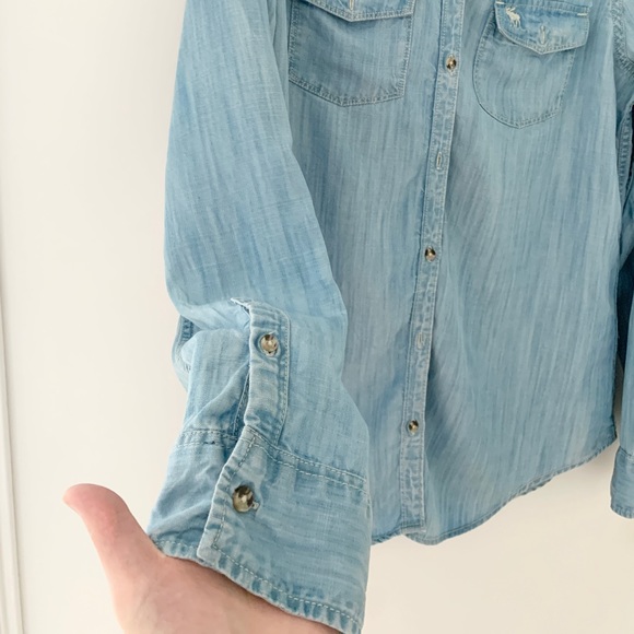 Abercrombie & Fitch Denim Long Sleeve Blouse - Picture 4 of 6